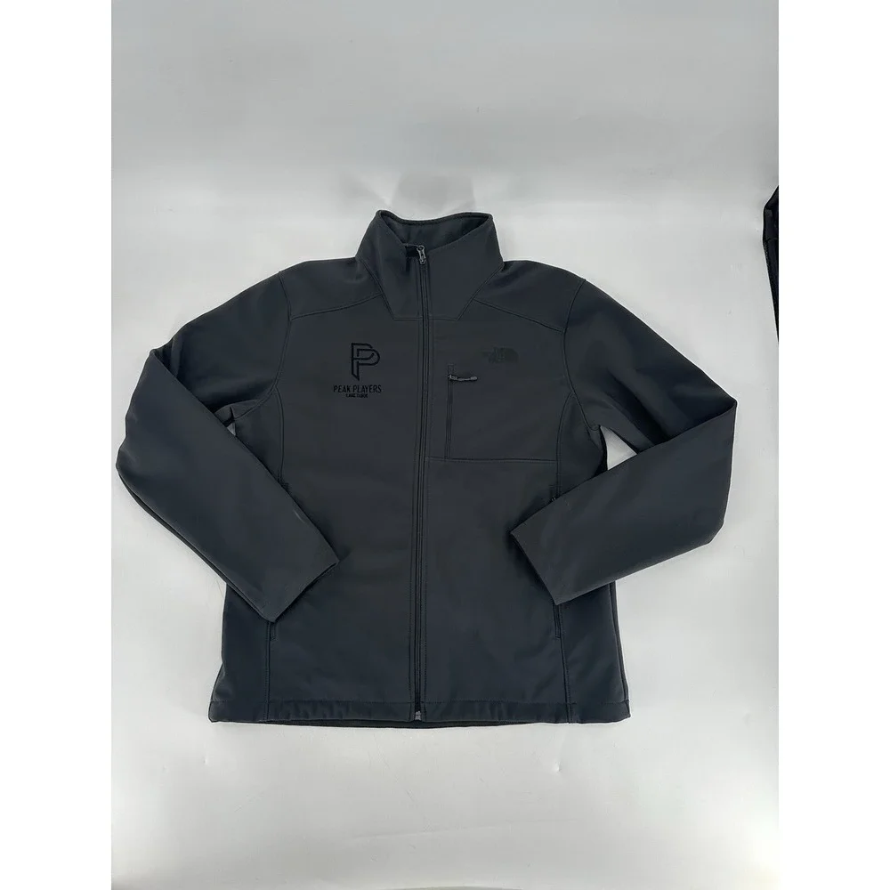 The North Face Soft Shell Fleece Full Zip Jacket Men's Sz L (NF0A3LGT) Gray LOGO